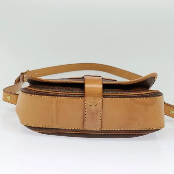 ETRO Paisley Shoulder Bag PVC Leather Brown Gold Auth am8067 - Picture 7 of 16